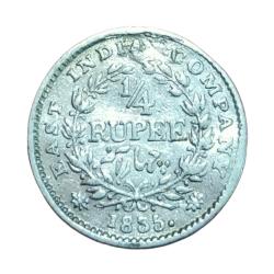 British India Silver 1/4 Rupee "EIC" Year 1835 King William-IV **V. Rare** Collectable Grade.