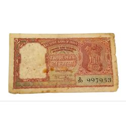 2 Rupees Big Fafra Issue B.Rama Rao "Rupaya" 2rd Issue **Scare** Used Condition.