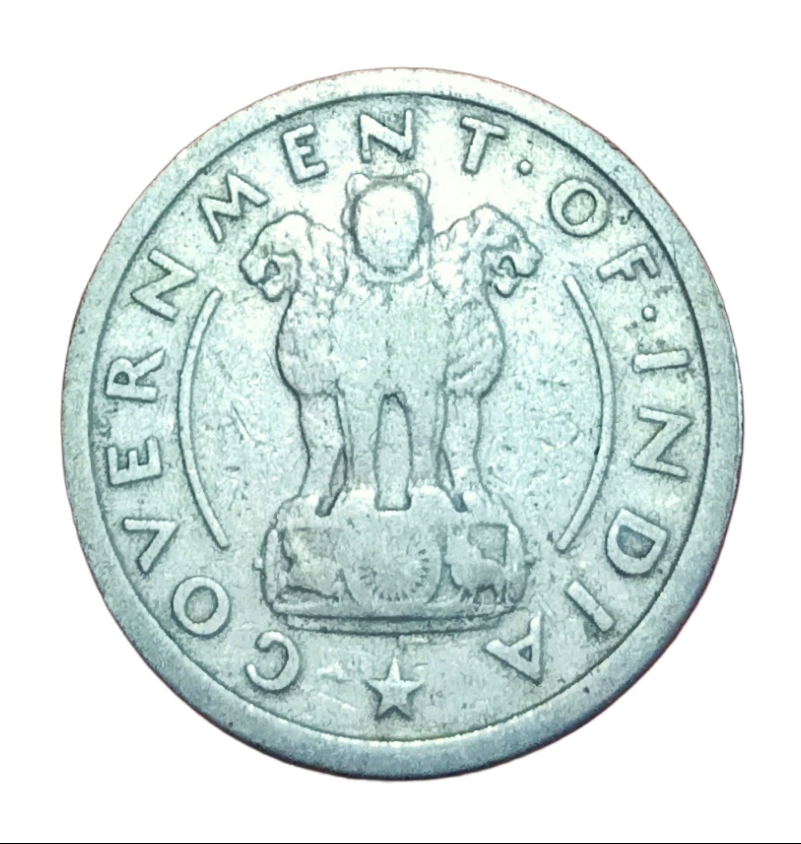 Half 1/2 Rupee Year 1950 Calcutta Mint & Year 1955 Bombay Mint Set 2 Coins **Rare** Used Conditions.