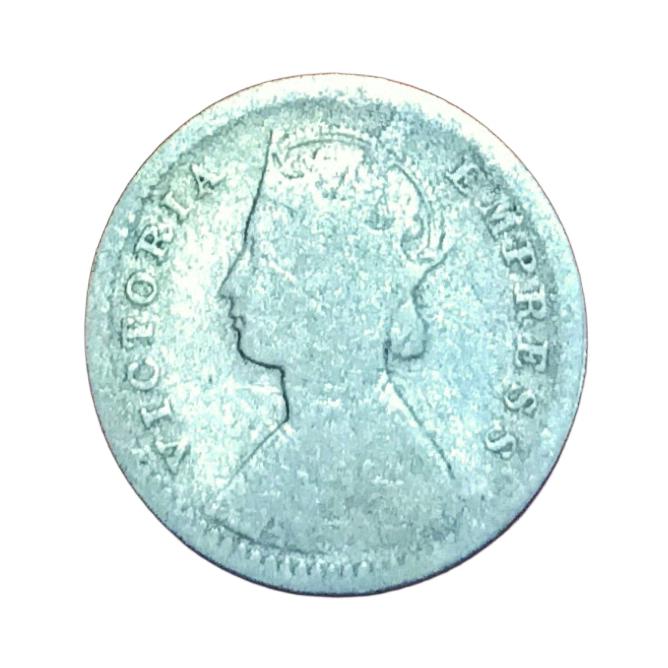 British India Silver 2 Anna's Year 1890 Victoria Empress** Collectable Grade.