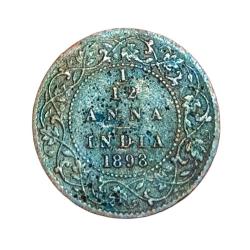British India 1/12 Anna Year 1898 Victoria Empress in Collectable Grade.