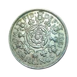 Great Britain Cu/Ni Two Shillings Year 1967 Queen Elizabeth-II **Scare** High Collectable Grade.