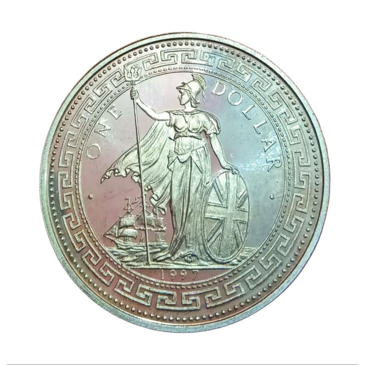 Great Britain Silver Trade Dollar Token Special Limited Edition 50th Independence DAY "Nehru" UNC Grade.