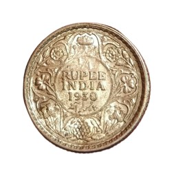 British India Silver 1/4 Rupee KEY Date Year 1930 King George-V in AUNC Grade with Mint Luster