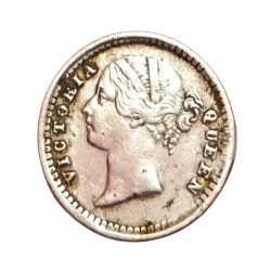 BI Silver 2 Anna's Year 1841 "EIC Victoria Divided Legend "S" Incuse Madras Mint **Rare** High Grade