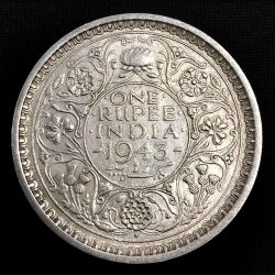 One Rupee 1943 George VI King Emperor