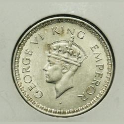 George VI One Rupee 1943 Coin Silver Coin UNC