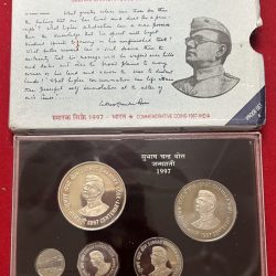 Subhash chandra boss 4 pcs proof set kolkata mint very rare set
