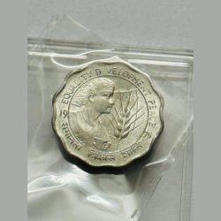 10 Paise 1975 Equality Development Peace Aluminium Coin Kolkata Mint BUNC