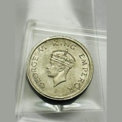 George VI One Rupee 1947 Copper Nickel Coin