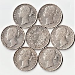 Rare 1 Rupee 1840 Divided Legend of Victoria Queen of EIC Silver Coin Single Coin Given Randomly