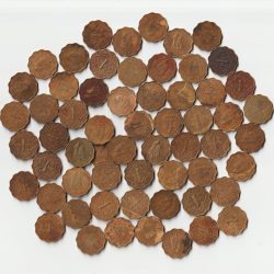20 Coins Set of One Anna Copper-Nickel Coins of King George VI British India Coinage Randomly 20 Coins Set given From Lot