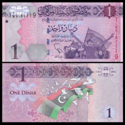 Libya 1 Dinar 2013 Issue World Banknote Collection Issue Unique and Rare