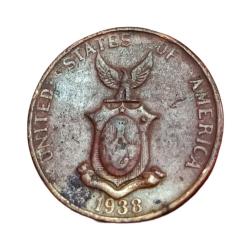 United States of America One Centavo Year 1938 Filipinas **V. Rare** High Grade