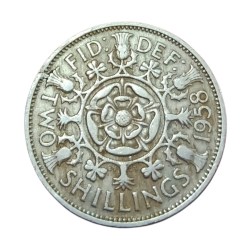 United Kingdom 2 Shillings Year 1958 Queen Elizabeth-II **Scare** High Grade