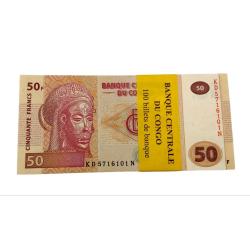 Congo 50 Francs Serially 100 Notes Complete Bundle **V. Scare** UNC Grade.