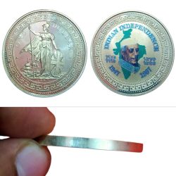 Great Britain Silver Trade Dollar Token Special Limited Edition 50th Independence DAY "Nehru" UNC Grade.