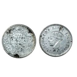 Half Rupee 1940 George V King Emperor