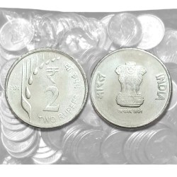 Rs 2 RBI 100 Coin Seal Pouch Republic India Definitive Issue 2021 Hyderabad Mint Very Rare