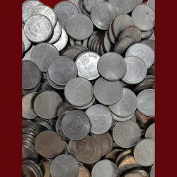 Lal Bahadur shasti 5 Ruppes Commemorative Steel (10 pcs lott)
