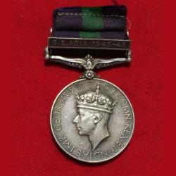 British India Sliver George Six Named Medal ( S.e. Asia- 1945-46) Silver Rare Medal