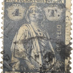 Postal Stamp of India Portugues - 4 Tangas Black Colour Used as per Image.