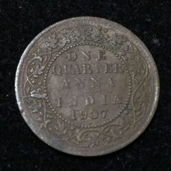 India - British ¼ Anna 1907 - Edward VII Lowest price Rare coin #I-33