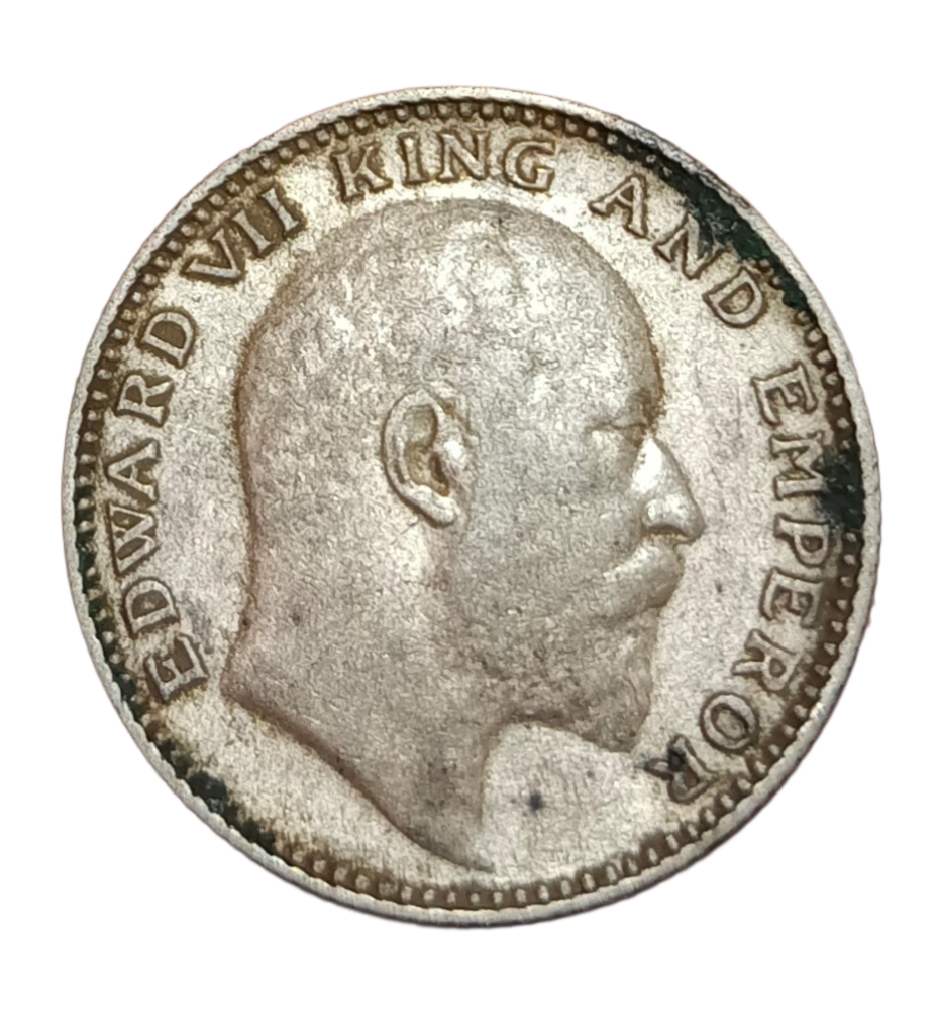 British India Silver 1/2 Rupee KEY Date Year 1909 King Edward-VII **Rare** High Collectable Grade with Complete details.