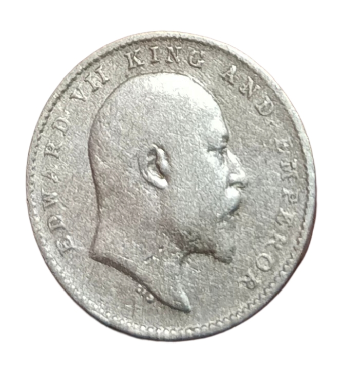 British India Silver 2 Annas Year 1910 King Edward-VII in Collectable Grade.