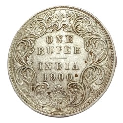 British India Silver Rupee Year 1900 Victoria Empress High Collectable Grade.