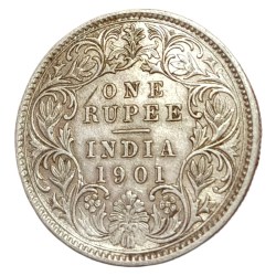 British India Silver Rupee Year 1901 Victoria Empress High Collectable Grade.