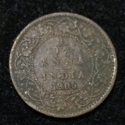 India - British 1⁄12 Anna 1905 - Edward VII lowest price Rare Coin #I-45