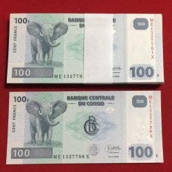 Congo 100 France 100 Note Serial wise Gem Unc 786 Fancy Packet