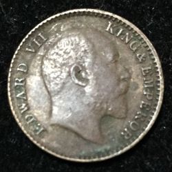 India - British 1⁄12 Anna 1907 - Edward VII Rare coin Lowest price #I-55