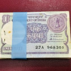 1 Rs Serial Bundle 27a 968301 To 968400 Signed By Venkataraman With Year 1986