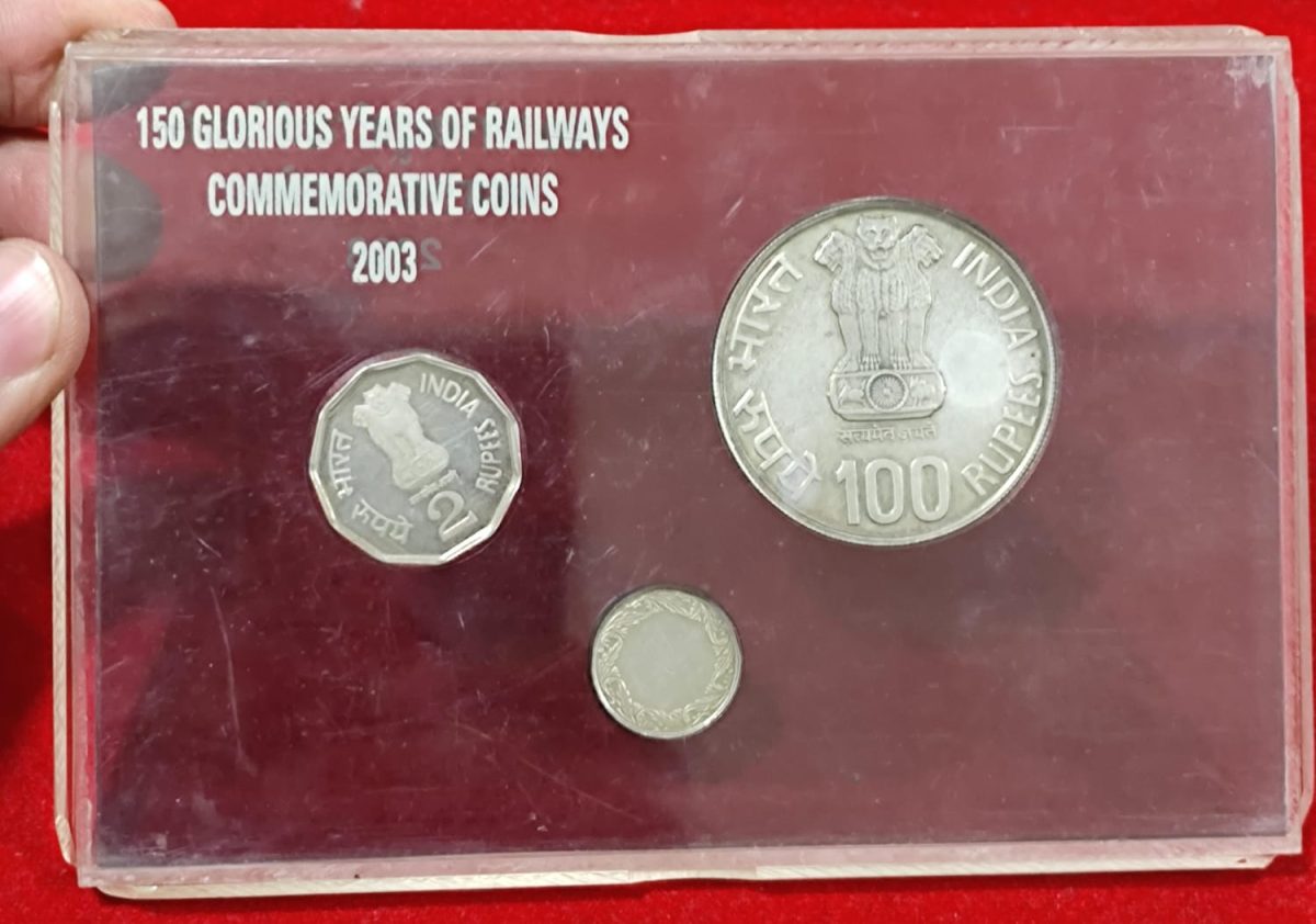 2003 Railway VIP 2 coin kolkata mint issue without cover and certificate very very rare VIP set