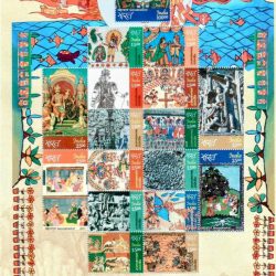 Mahabharat Hindu Mythology Art Painting Miniature Sheet Stamp