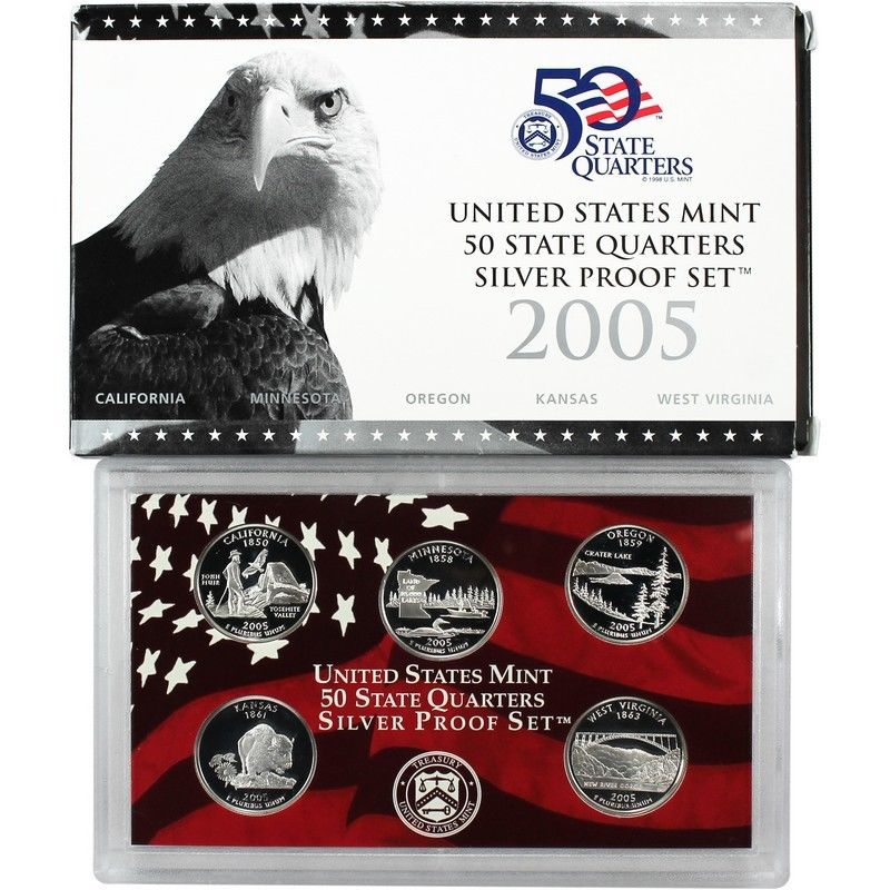 (2005) 50 State Quarters Silver Set - Original Government Packaging