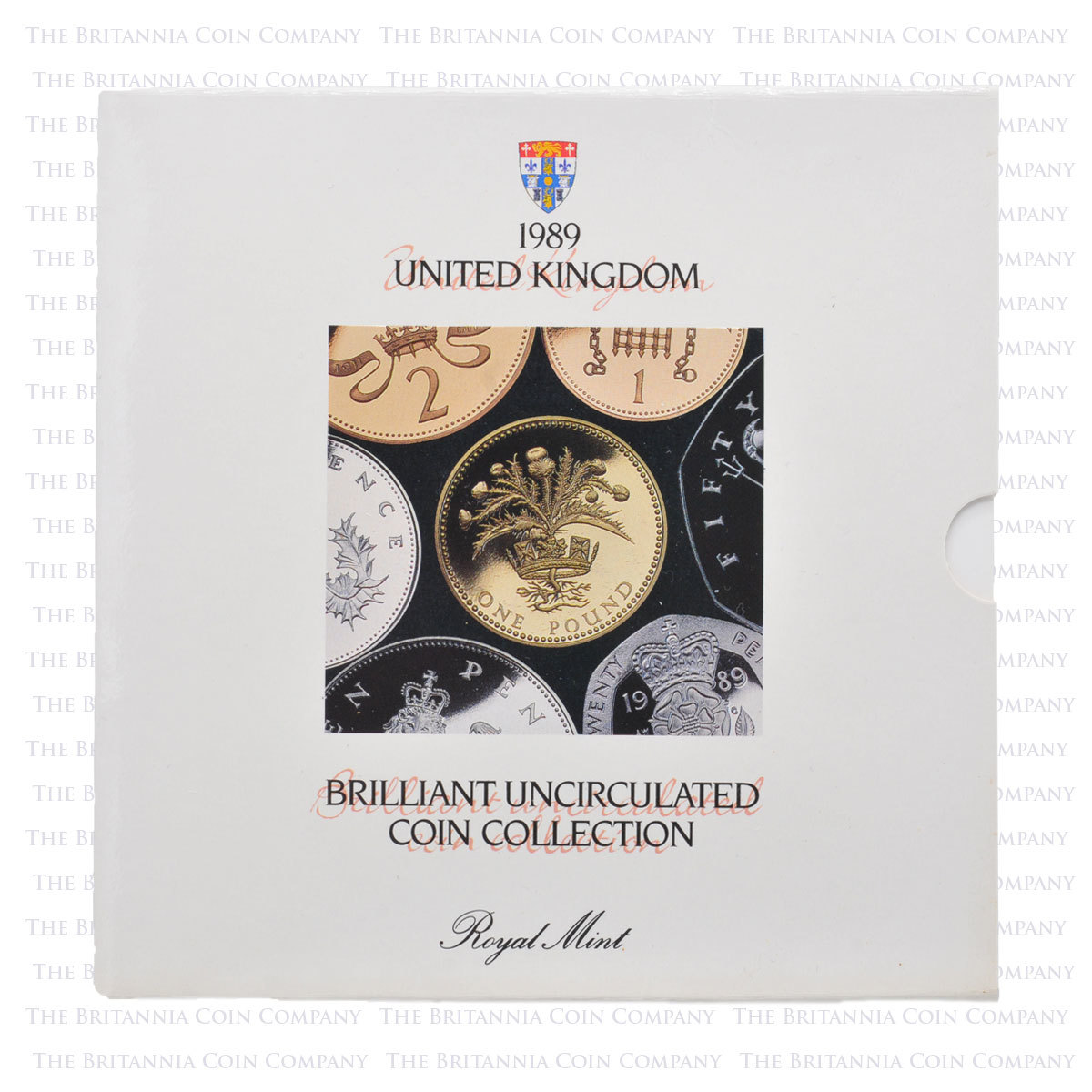 1989 UK Scottish Brilliant Uncirculated Annual 7 Coin Mint Pack Rare Set