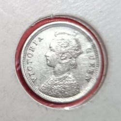 British India 1/4 Rupee Victoria 1862 Silver Coin UNC Coin