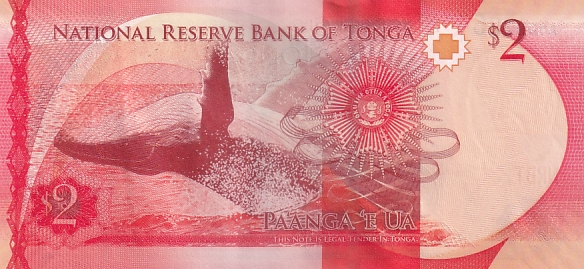 Tonga 2 Pannga UNC 2015 Note