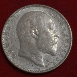 1906 Edward One Ruppes Silver Coin" British India 100% Original Coin #T29