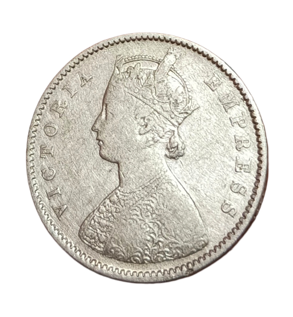 British India Silver 1/2 Rupee Year 1888 Victoria Empress **Rare** Collectable Grade.