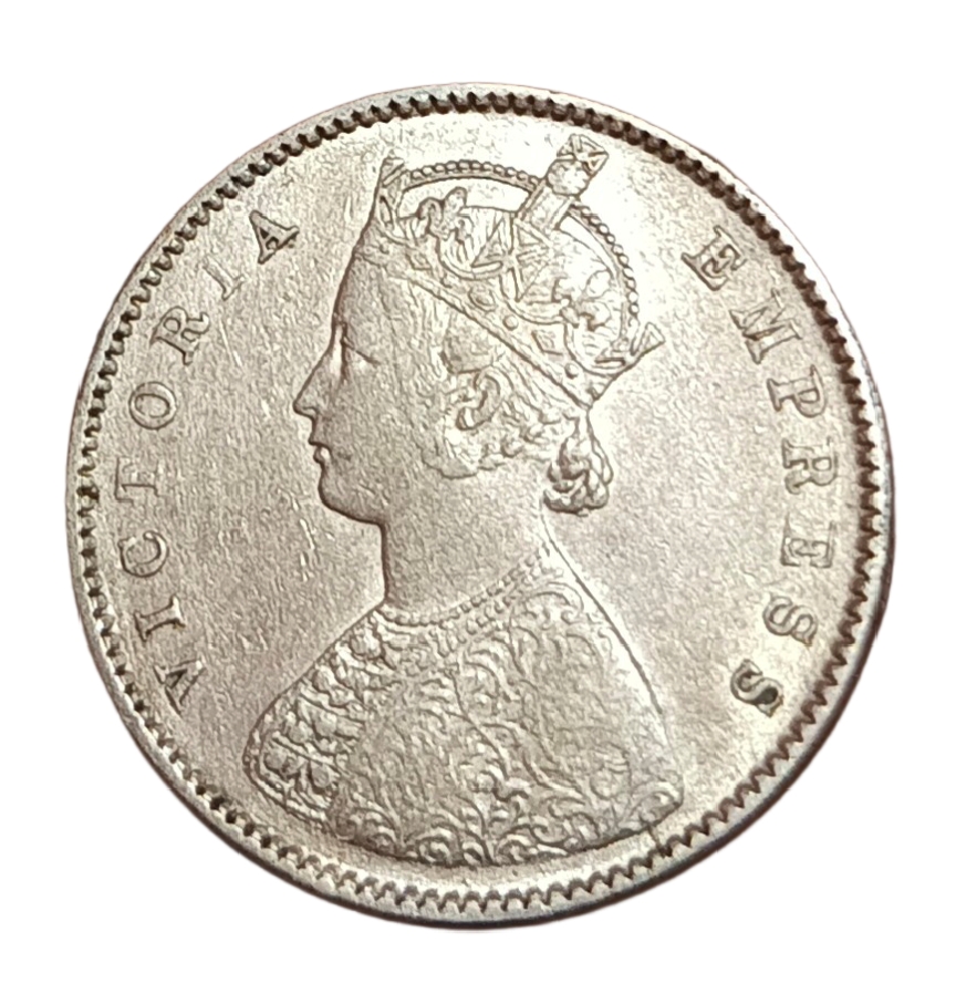 British India Silver 1/2 Rupee Year 1899 Victoria Empress Collectable Grade.