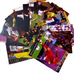 Indian Pictorial POST Cards Special Issue Year 2015 on Football 🏈 Legends 18 Different Complete Set Issued by Karnataka Postal Circle **Scare** Uncirculated Mint Conditions.