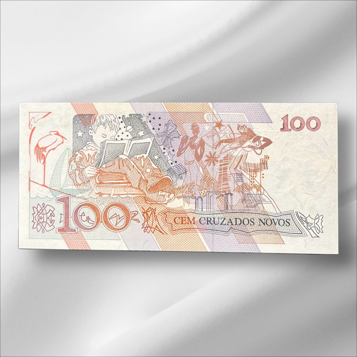 Brazil 100 Cruzeiros GemUnC Bank note ending 786 Collectable Series Unique and Rare