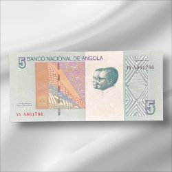 5 Banco Nacional DE Angola Gem UnC Bank note ending 786 Collectable Series Unique and Rare