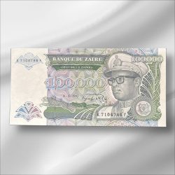 Zaire 100000 Bank note ending 786 Collectable Series Unique and Rare