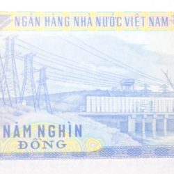 5000 Dong of Vietnam Country (AD 1991) with Hydroelectric power station