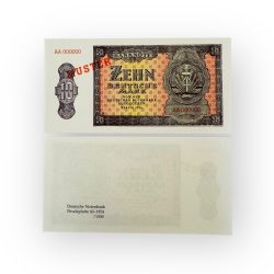 Germany 10 Zehn Deutche Mark Banknote AA 000000 German Specimen